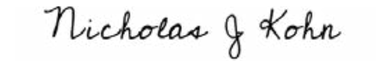 Nicholas Kohn signature